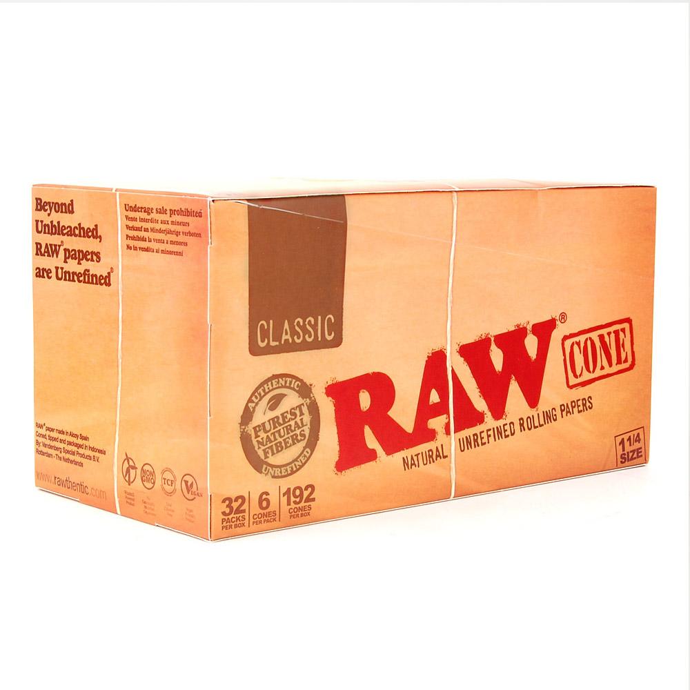 RAW | 'Retail Display' Classic 1 1/4 Size Pre-Rolled Cones | 83mm - Hemp Paper - 192 Count - 2