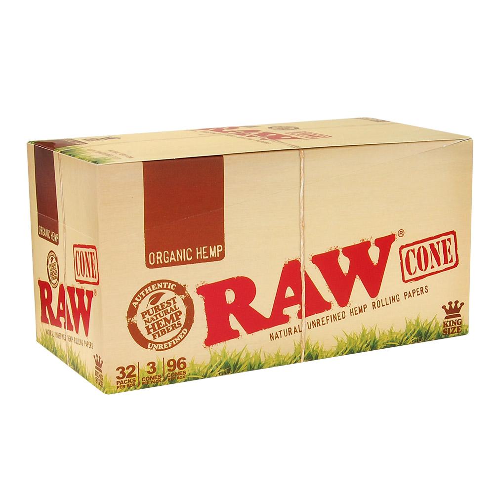 RAW | 'Retail Display' King Size Pre-Rolled Cones | 109mm - Organic Hemp Paper - 96 Count - 2