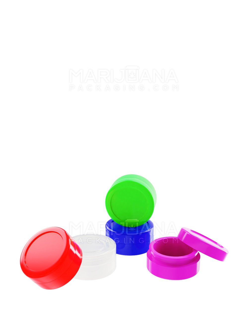 Silicone Concentrate Containers Mixed Colors 5mL - 1000 Count - 1