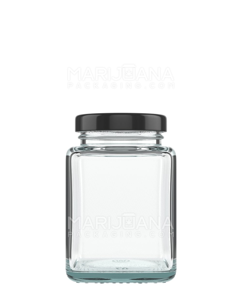 Square Glass Jars with Cap | 4oz - Clear Glass - 120 Count - 1