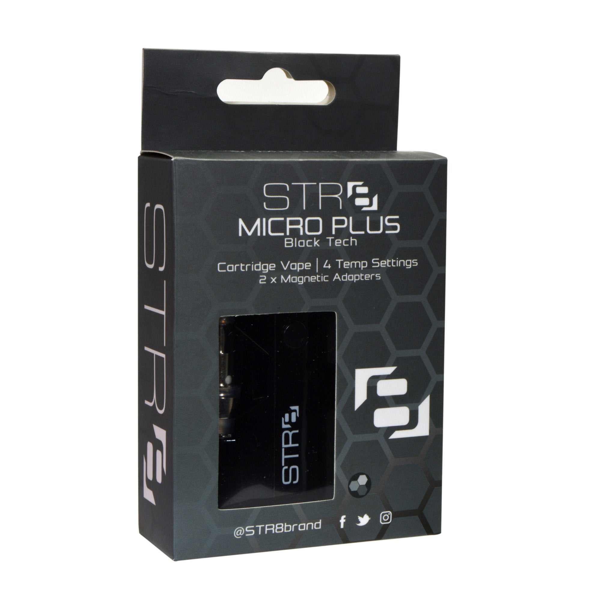 STR8 | 'Retail Display' Micro Plus Vape Battery | 500 mAh - Black - 12 Count - 5