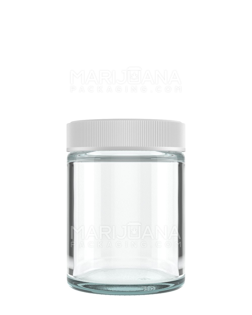 Straight Sided Clear Glass Jars with White Cap | 53mm - 4oz - 120 Count - 1