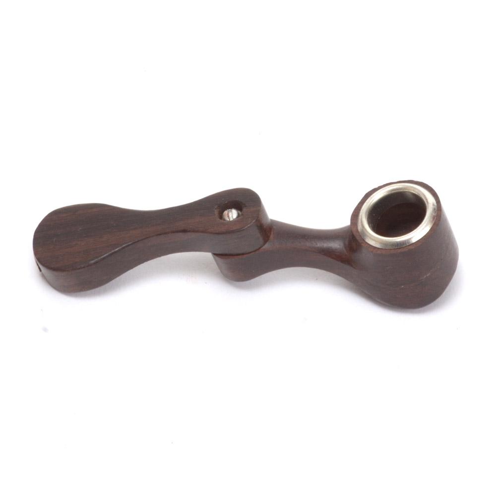 Swivel Lid Spoon Hand Pipe | 3.5in Long - Wood - Assorted - 6