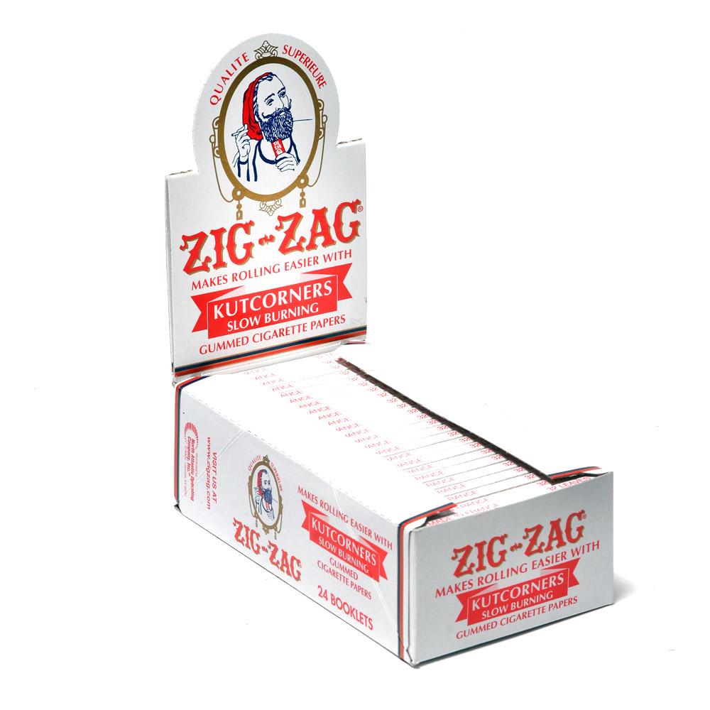 ZIG ZAG | 'Retail Display' Slow Burning Rolling Papers | 70mm - Kutcorners - 24 Count - 1