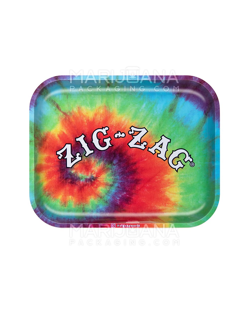 ZIG ZAG | Tie-Dye Rolling Tray | 13.4in x 10.8in - Large - Metal - 1