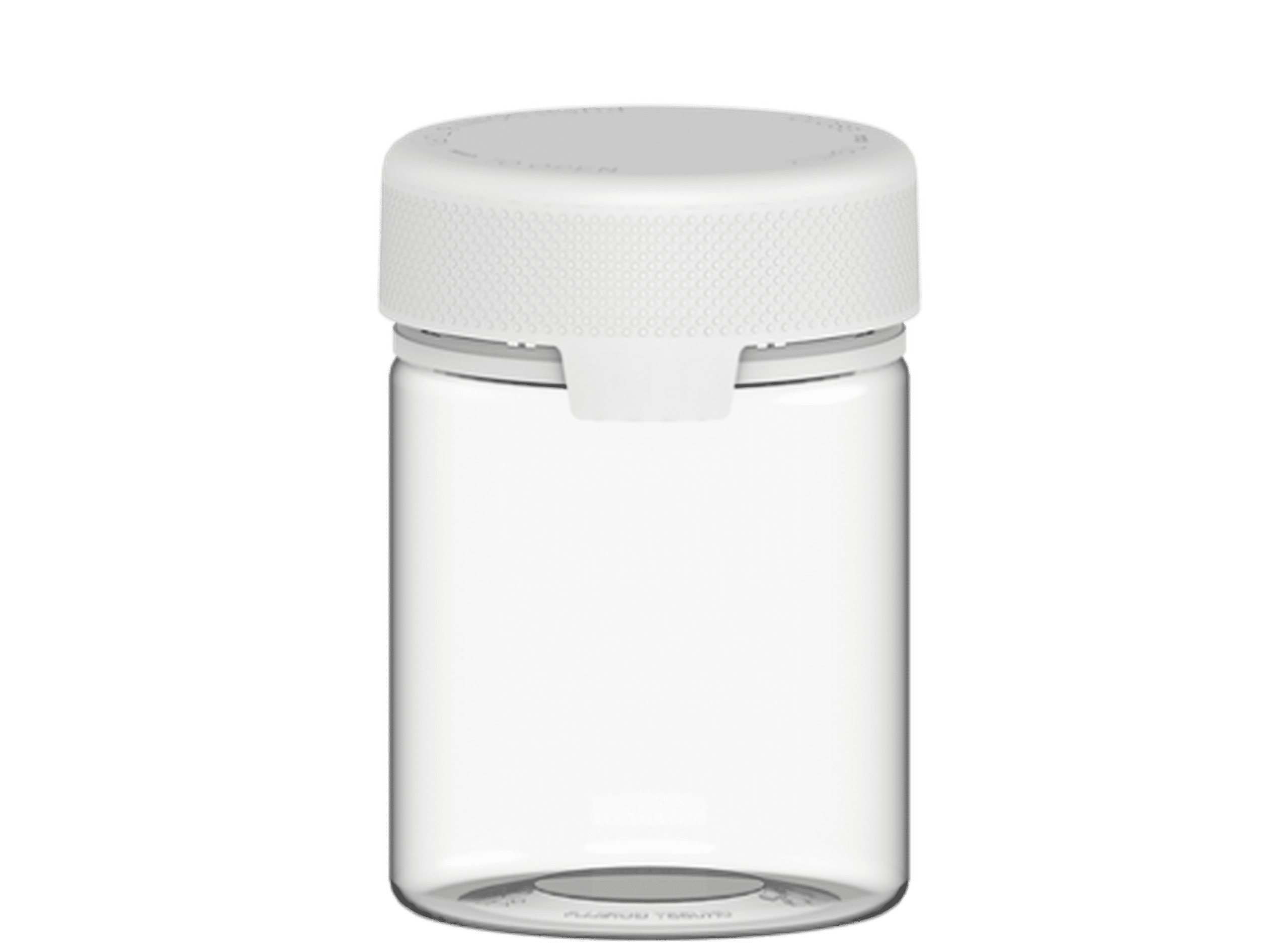 Gorilla wearing glasses, resting chin on hand, next to a jar filled with green buds on a wooden surface