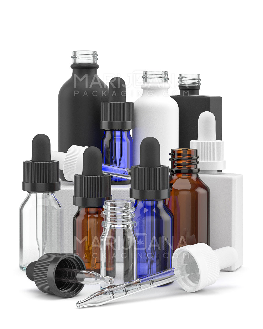 Glass & Plastic Dropper Vials for Tinctures