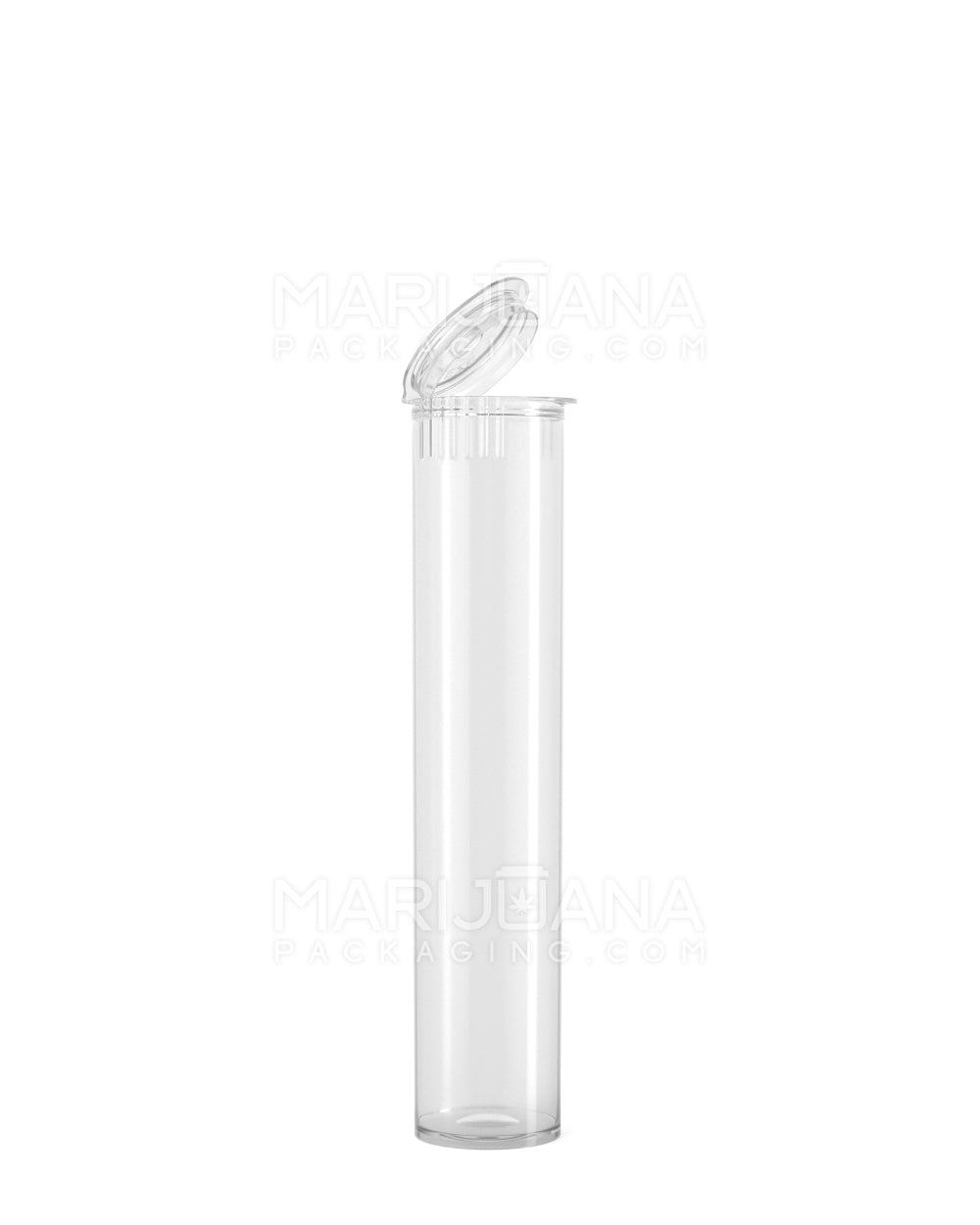 POLLEN GEAR Child Resistant Transparent Pop Top Plastic Pre-Roll Tubes | 90mm - Clear | Sample