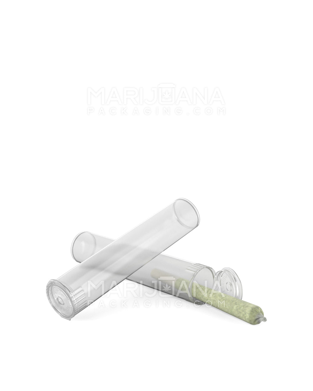 POLLEN GEAR | Child Resistant Transparent Pop Top Plastic Pre-Roll Tubes | 90mm - Clear - 1000 Count - 9