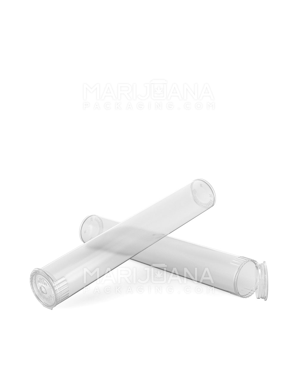 POLLEN GEAR | Child Resistant Pop Top Plastic Snap Cap Pre-Roll Tubes | 116mm - Clear - 1008 Count - 9