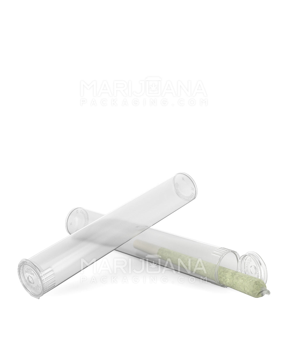 POLLEN GEAR | Child Resistant Pop Top Plastic Snap Cap Pre-Roll Tubes | 116mm - Clear - 1008 Count - 8