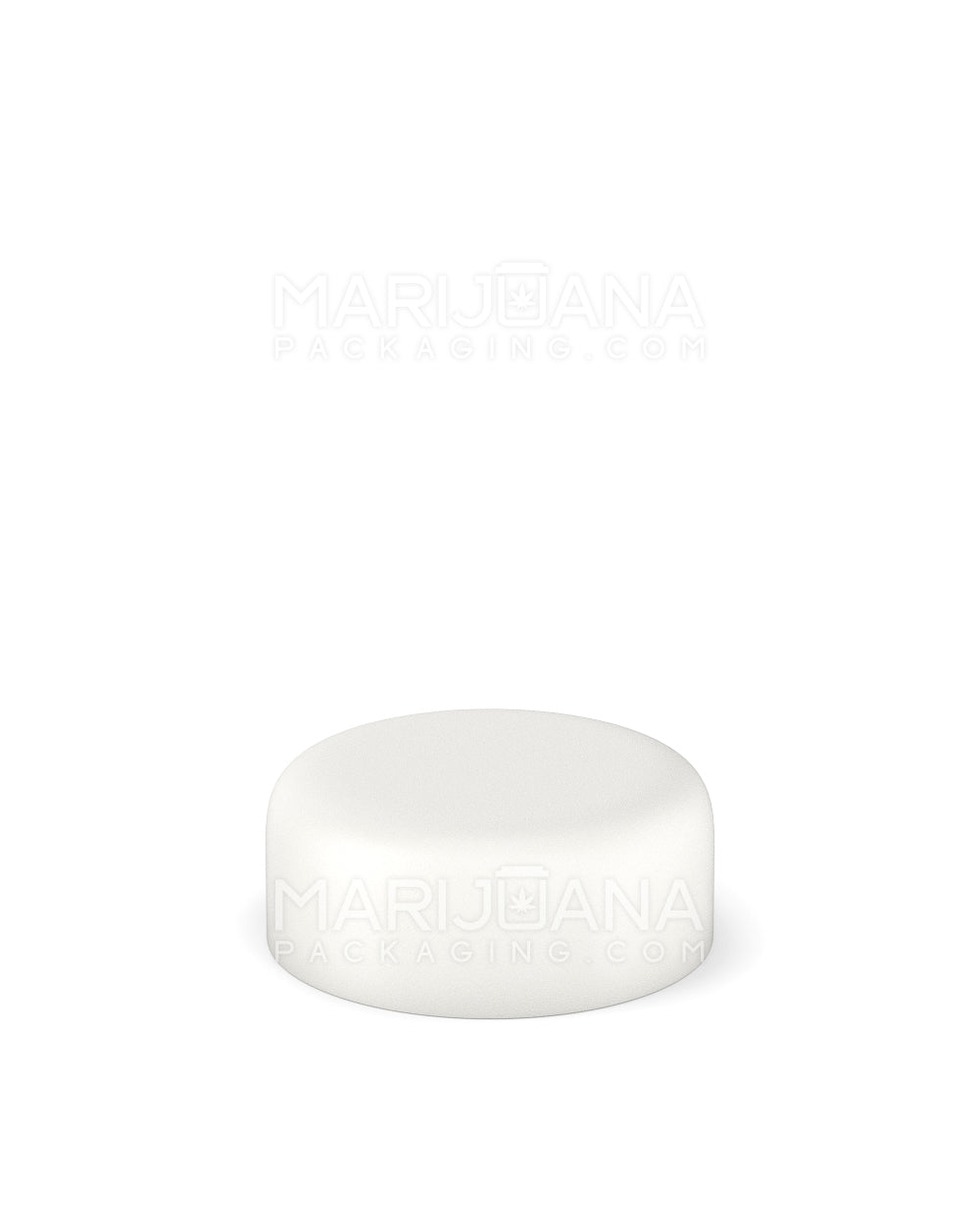 POLLEN GEAR | HiLine Child Resistant Smooth Push Down & Turn Plastic Round Caps w/ 3-Layer Liner | 29mm - Matte White - 308 Count - 3