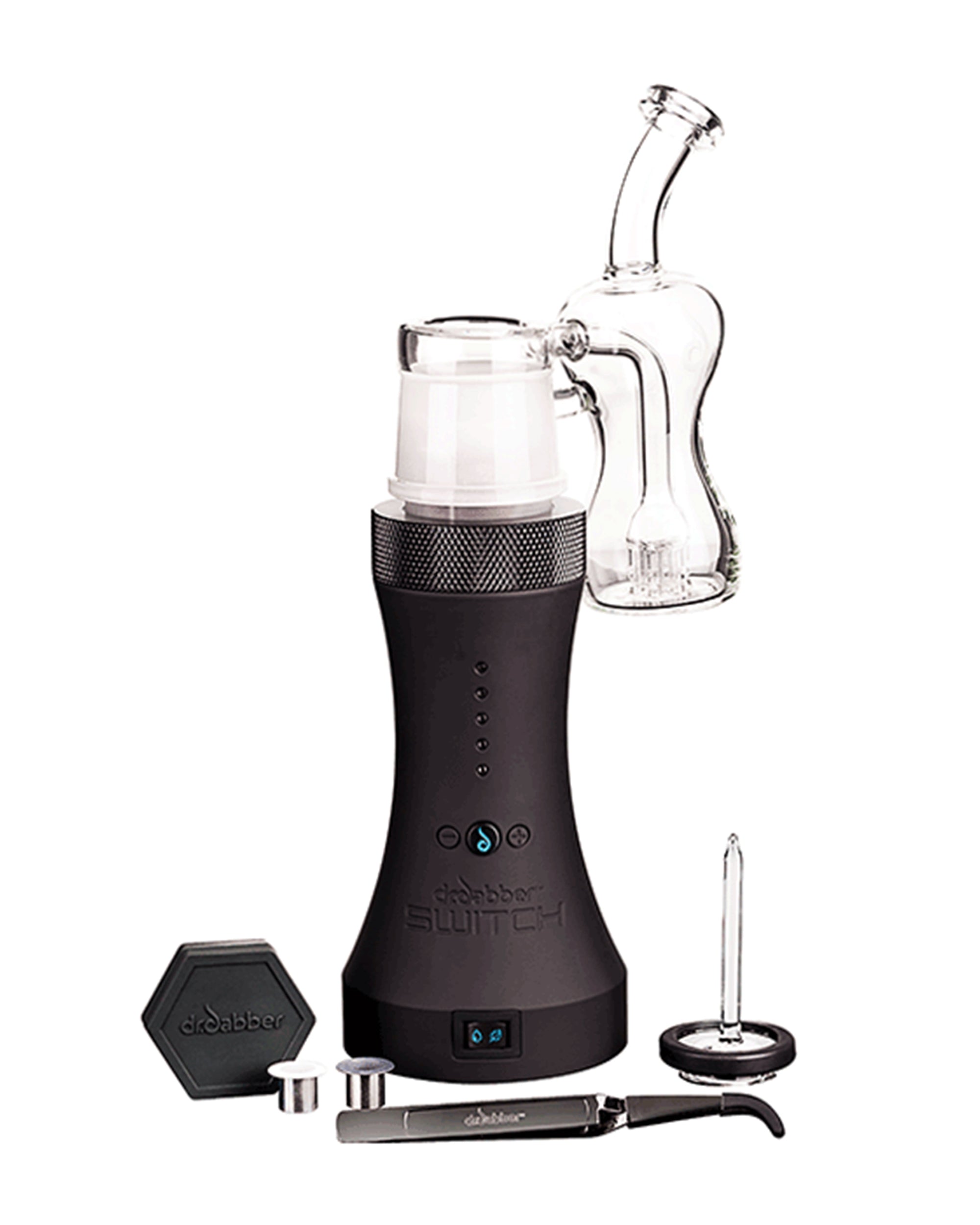 Dr.Dabber | Glass Dab Switch E-Rig | 9in Tall - 10mm Banger - Black - 1
