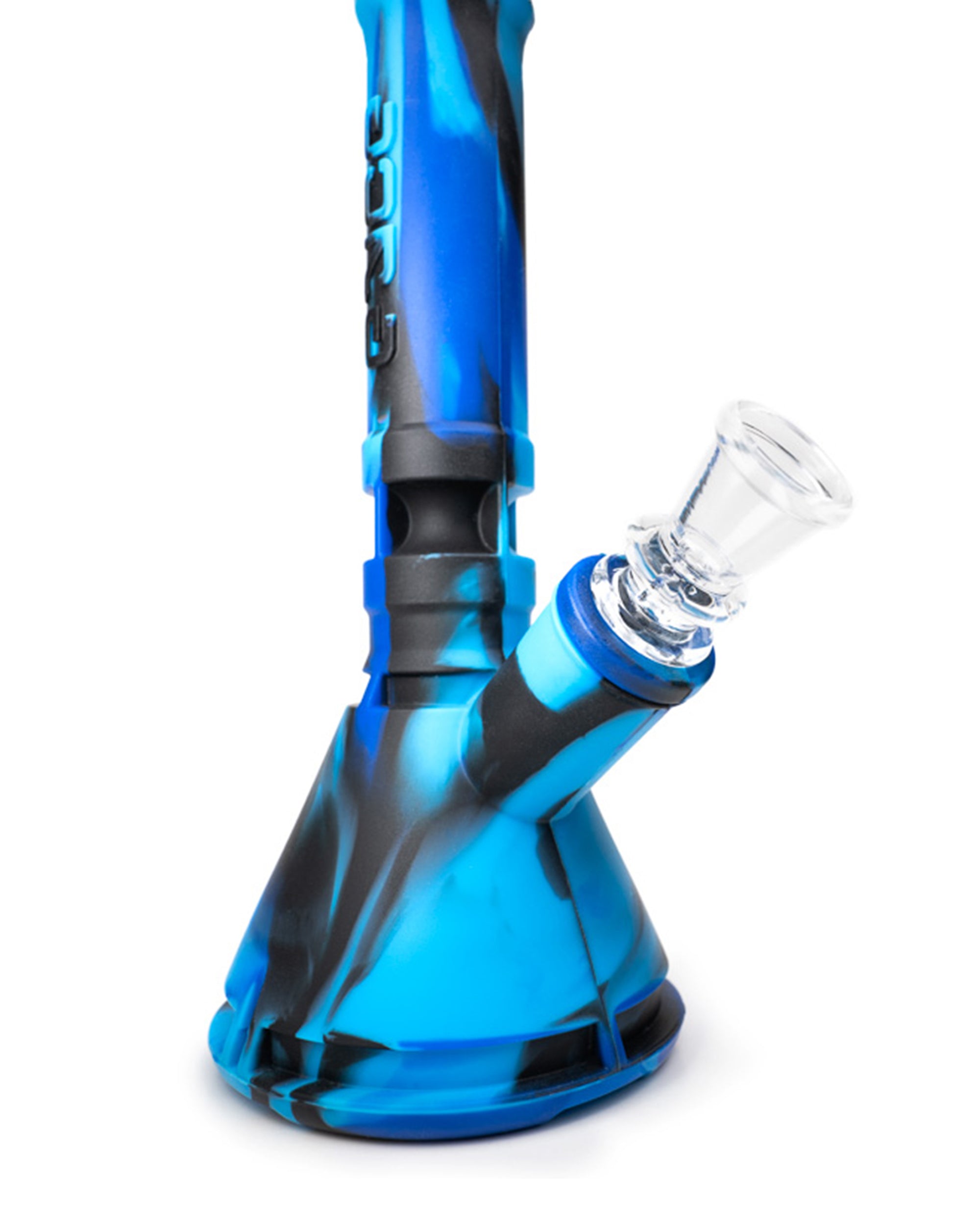 Eyce | Straight Neck Platinum-Cure Silicone Mini Beaker Water Pipe | 7in Tall - 14mm Bowl - Assorted - 5