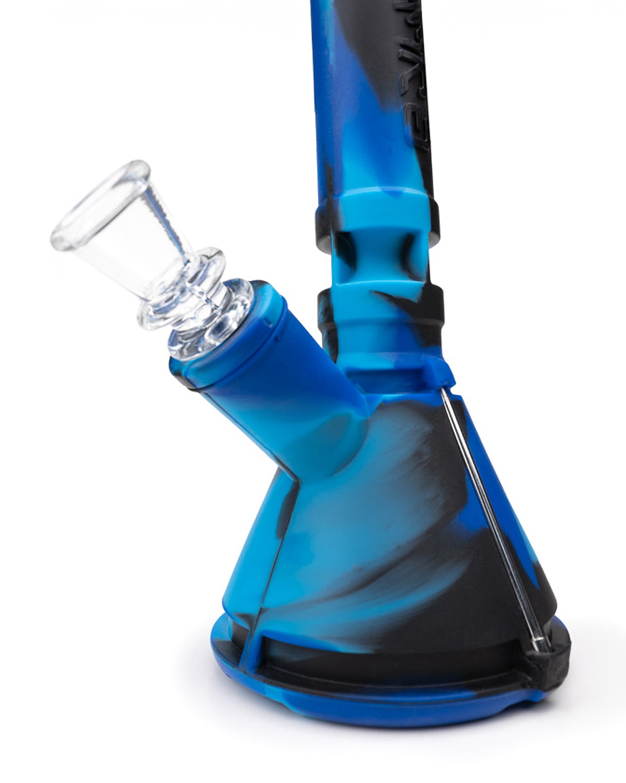 Eyce | Straight Neck Platinum-Cure Silicone Mini Beaker Water Pipe | 7in Tall - 14mm Bowl - Assorted - 6