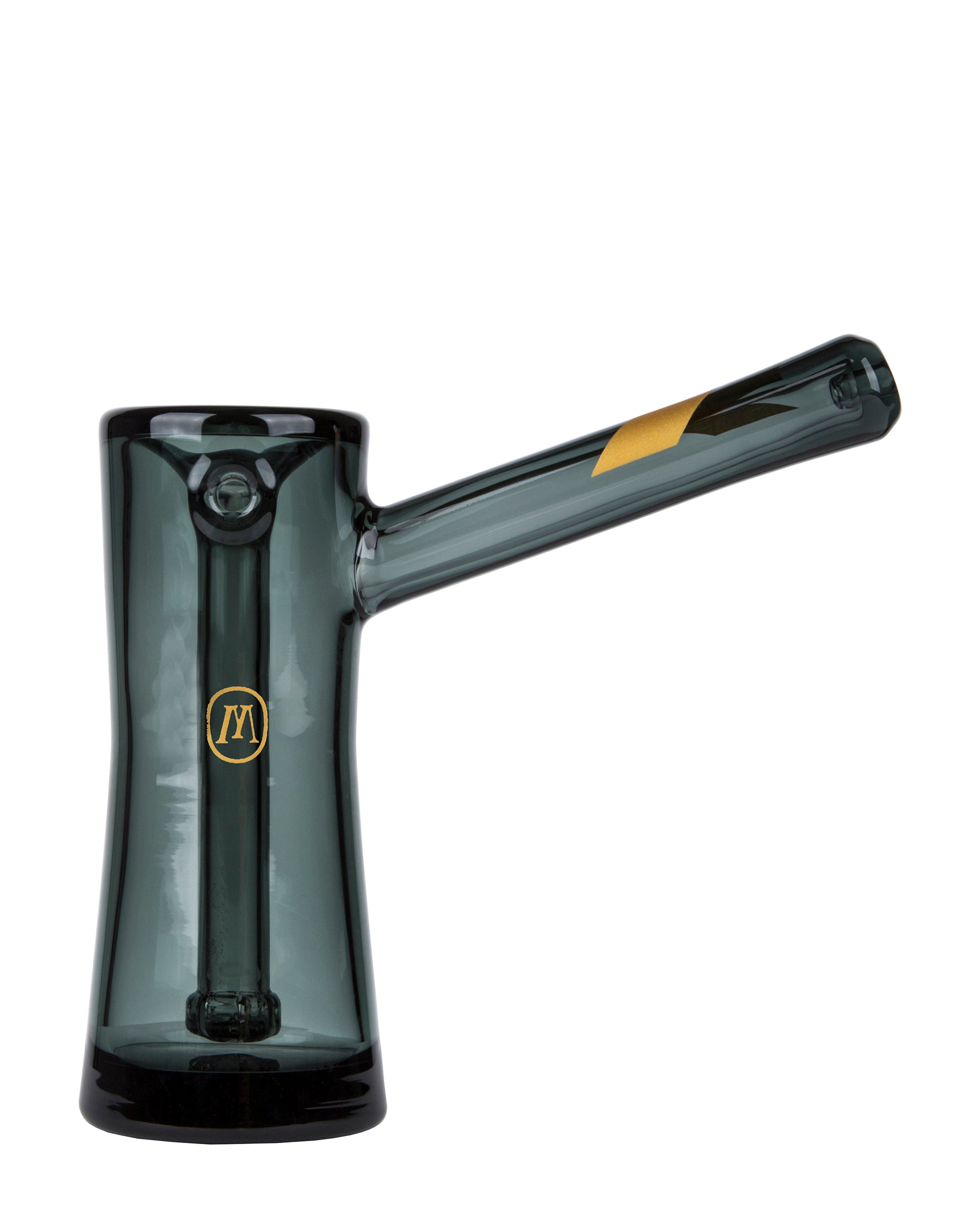 Marley Natural | Hammer Glass Bubbler w/ Thick Base | 4.5in Tall - Glass - Smoke
