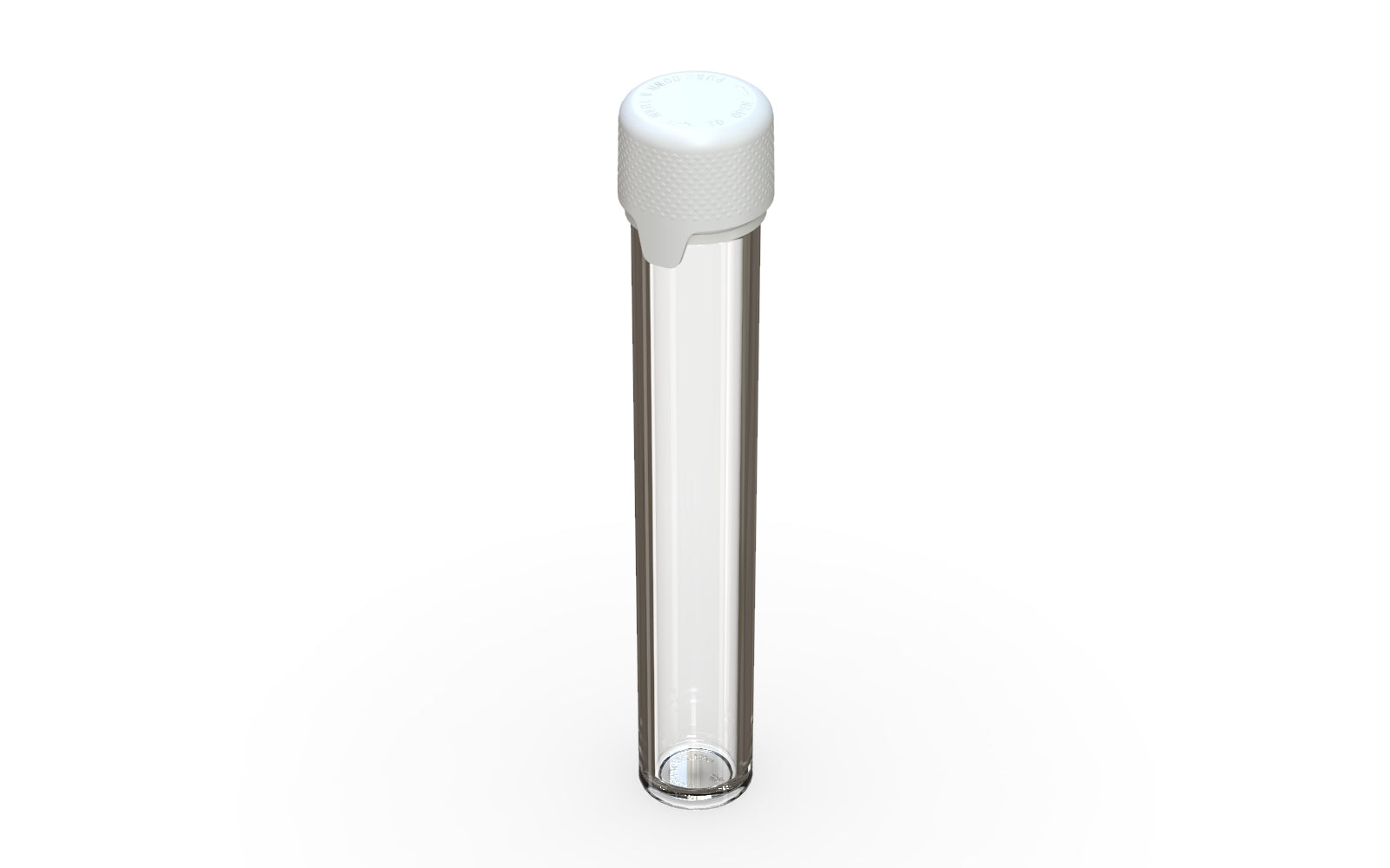 CHUBBY GORILLA | Child Resistant Clear Plastic Aviator Pre-Roll Tubes w/ White Cap | 25mm - 115mm - 400 Count
