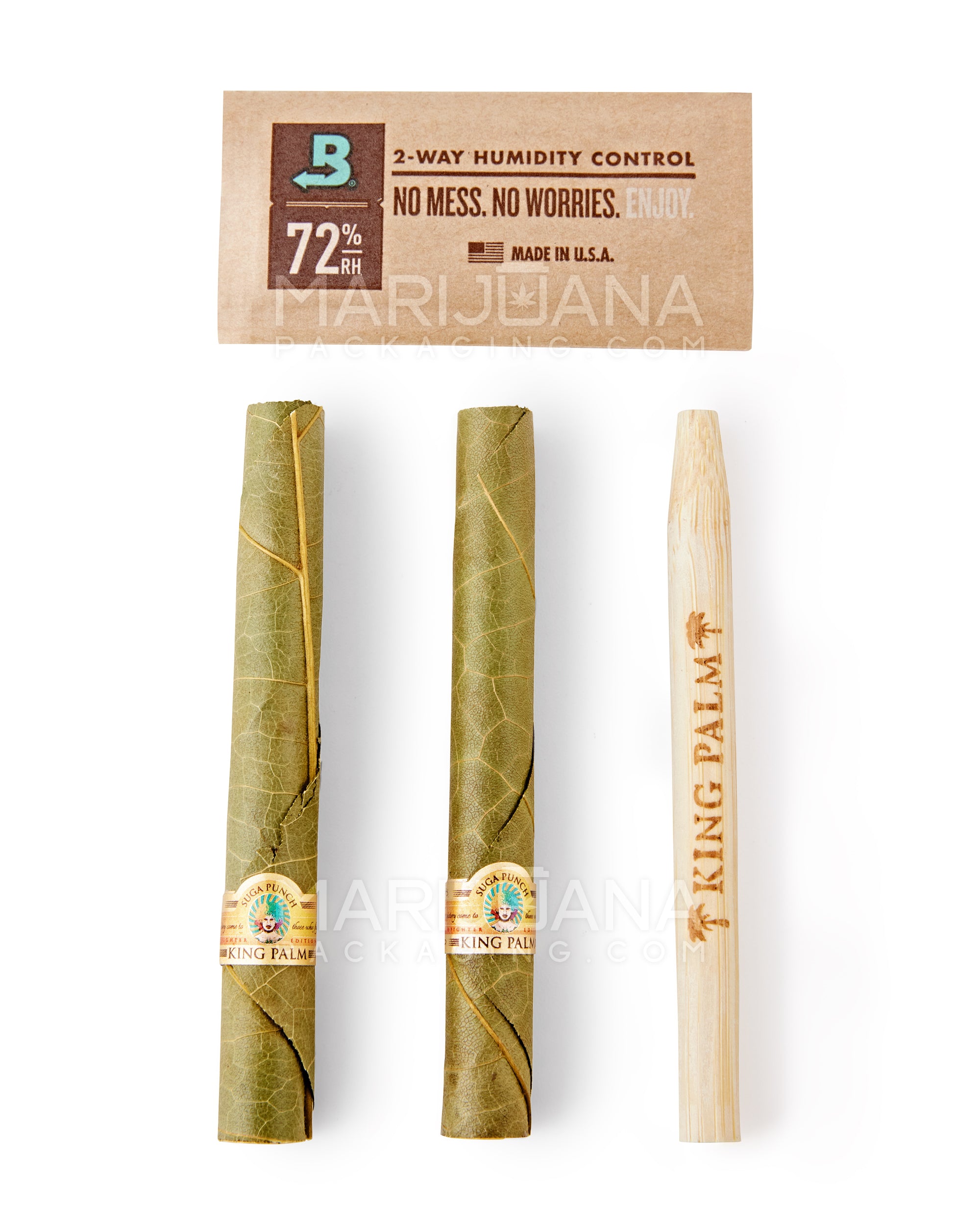 KING PALM | 'Retail Display' Mini Green Natural Leaf Blunt Wraps | 84mm - Suga Punch - 20 Count