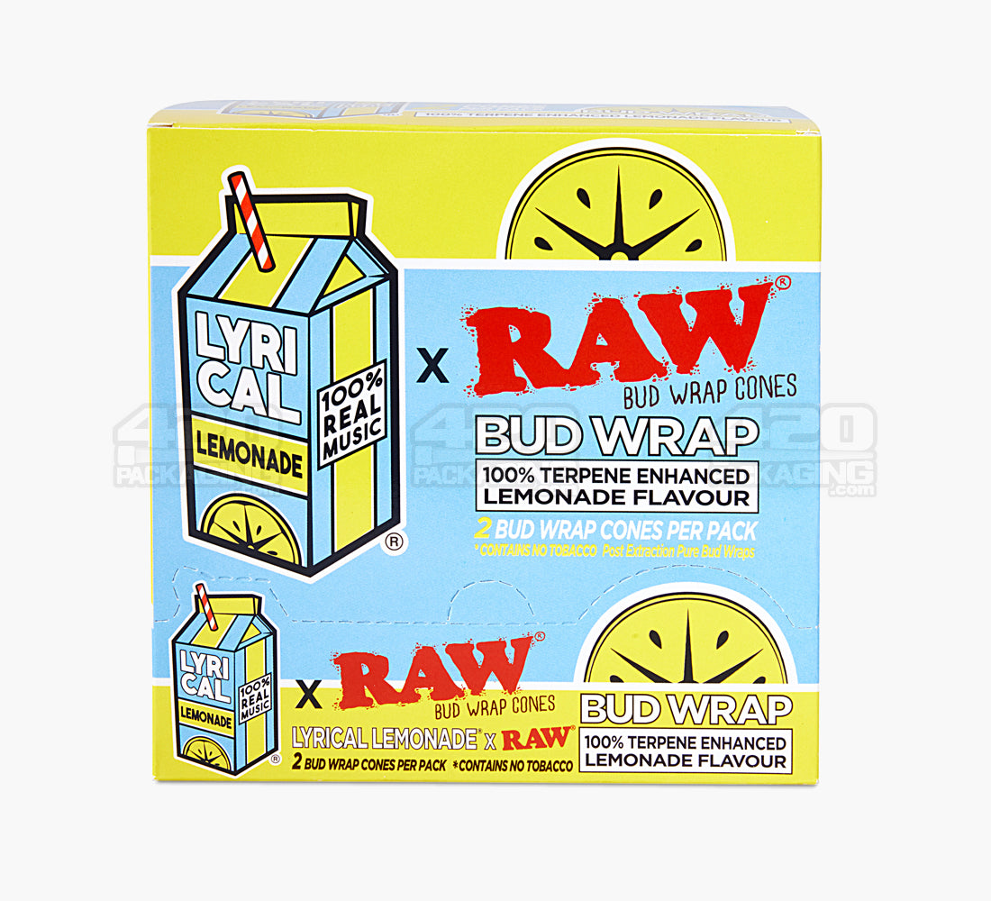 RAW | 'Retail Display' Lyrical Lemonade Organic Paper Wraps | 109mm - Lemonade - 12 Count