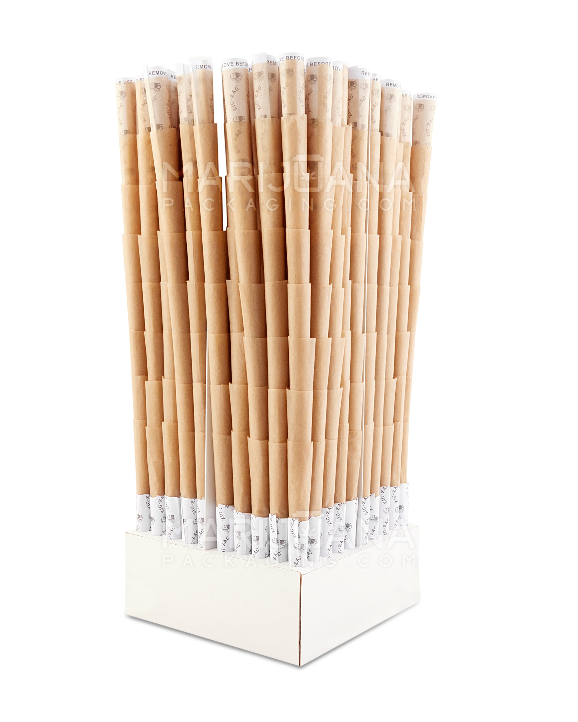 ZIG ZAG | King Size Pre-Rolled Cones w/ Blank Tips | 109mm - Unbleached Paper - 800 Count