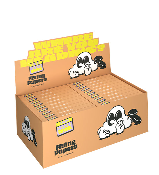 FLYING PAPERS | 'Retail Display' Pre-Rolled Cones | 84mm - Organic Brown Paper - 40 Count