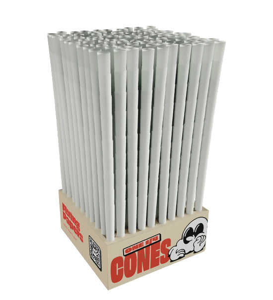 FLYING PAPERS | Classic 1 1/4 Size Pre-Rolled Cones | 84mm - Organic White Paper - 1200 Count