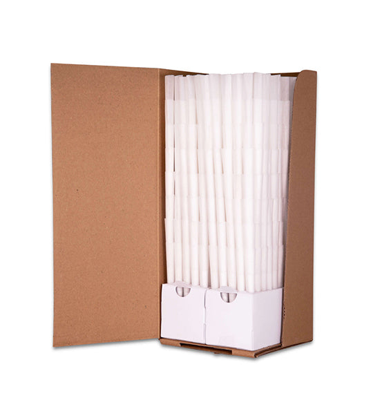 CUSTOM CONES | Classic King Size Pre-Rolled Cones w/ Filter Tip | 109mm - Bleached White Paper - 800 Count