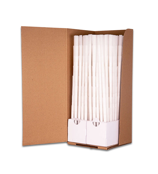 CUSTOM CONES | 98 Special Size Pre-Rolled Cones w/ Filter Tip | 98mm - Bleached White Paper - 800 Count