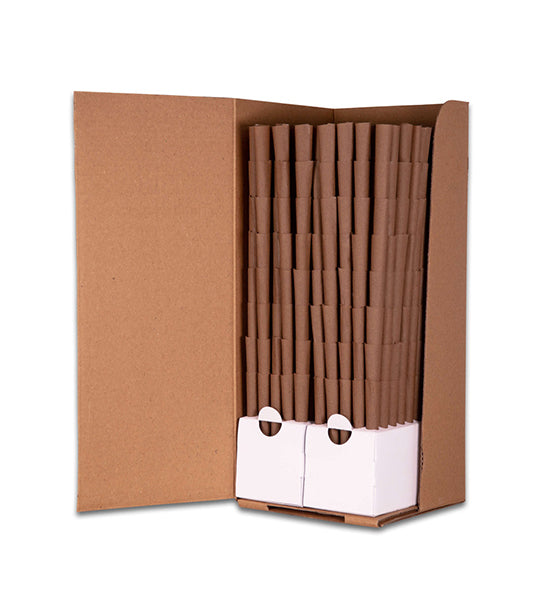 CUSTOM CONES | 98 Special Size Pre-Rolled 0.75 Gram Blunt Cones w/ Filter Tip | 98mm - Brown Hemp Paper - 800 Count