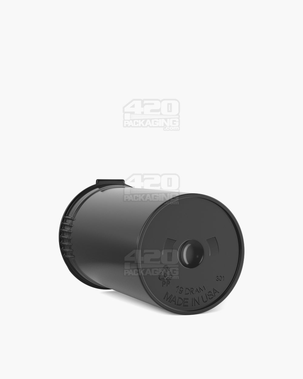 POLLEN GEAR | Child Resistant KSC Opaque Black Pop Top Bottles | 19dr - 3.5g - 416 Count