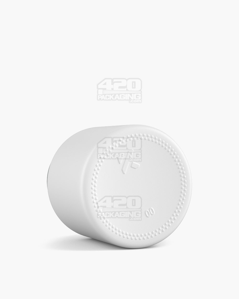 POLLEN GEAR | Flush V2 Rounded Base Matte White Glass Jars | 48mm - 3oz - 120 Count