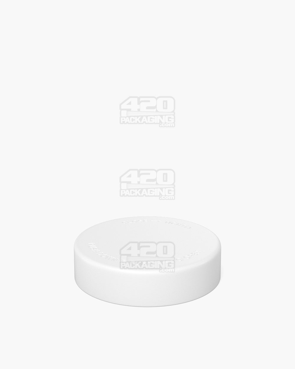 POLLEN GEAR | Flush V2 Child Resistant Smooth Push Down & Turn Plastic Universal Caps w/ PE Foam Liner | 48mm - Matte White - 120 Count
