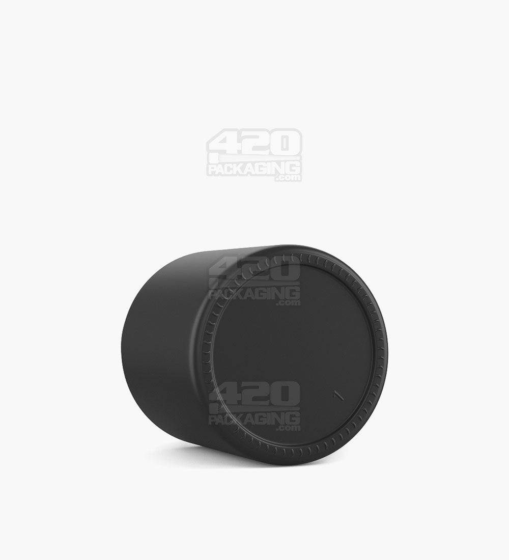 POLLEN GEAR | Wide Mouth Straight Sided Matte Black Glass Jars | 66mm - 6oz - 60 Count