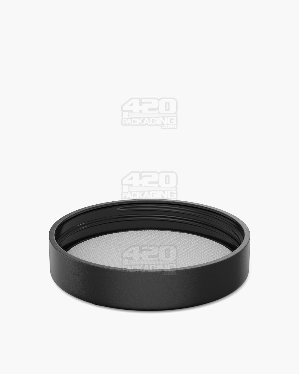 POLLEN GEAR | Flush V2 Child Resistant Smooth Push Down & Turn Plastic Universal Caps w/ PE Foam Liner | 48mm - Matte Black - 120 Count