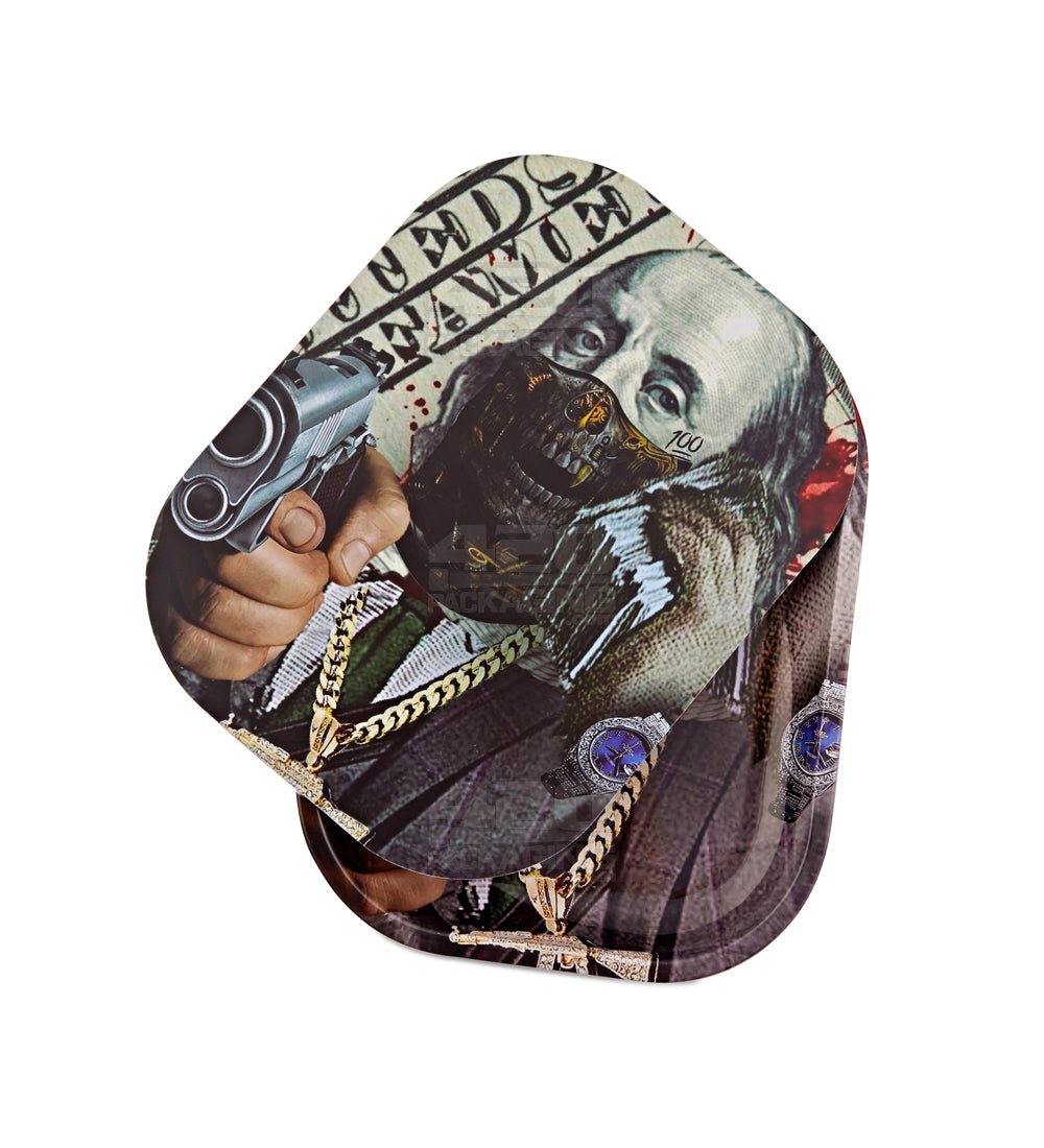 Pistol Mini Rolling Tray w/ Magnetic Cover - 3