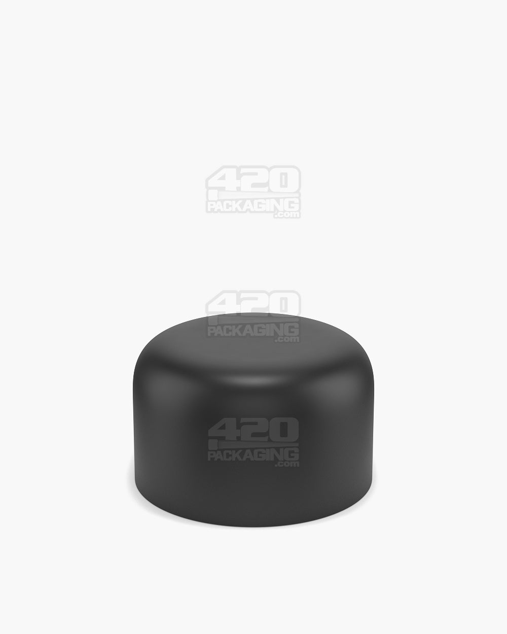 POLLEN GEAR | HiLine Child Resistant Smooth Push Down & Turn Plastic Dome Caps w/ 3-Layer Liner | 52mm - Matte Black - 72 Count