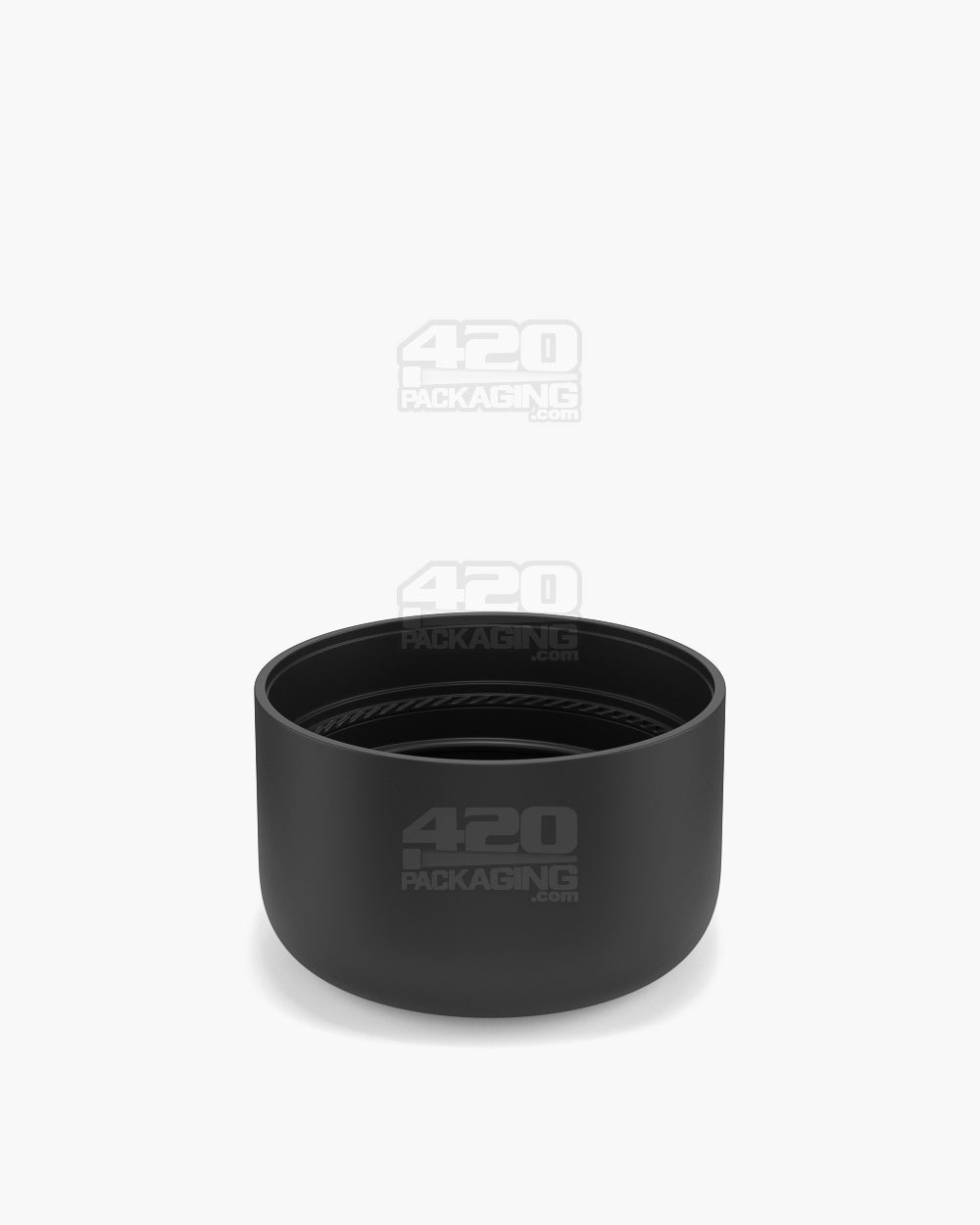 POLLEN GEAR | HiLine Child Resistant Smooth Push Down & Turn Plastic Dome Caps w/ 3-Layer Liner | 52mm - Matte Black - 72 Count