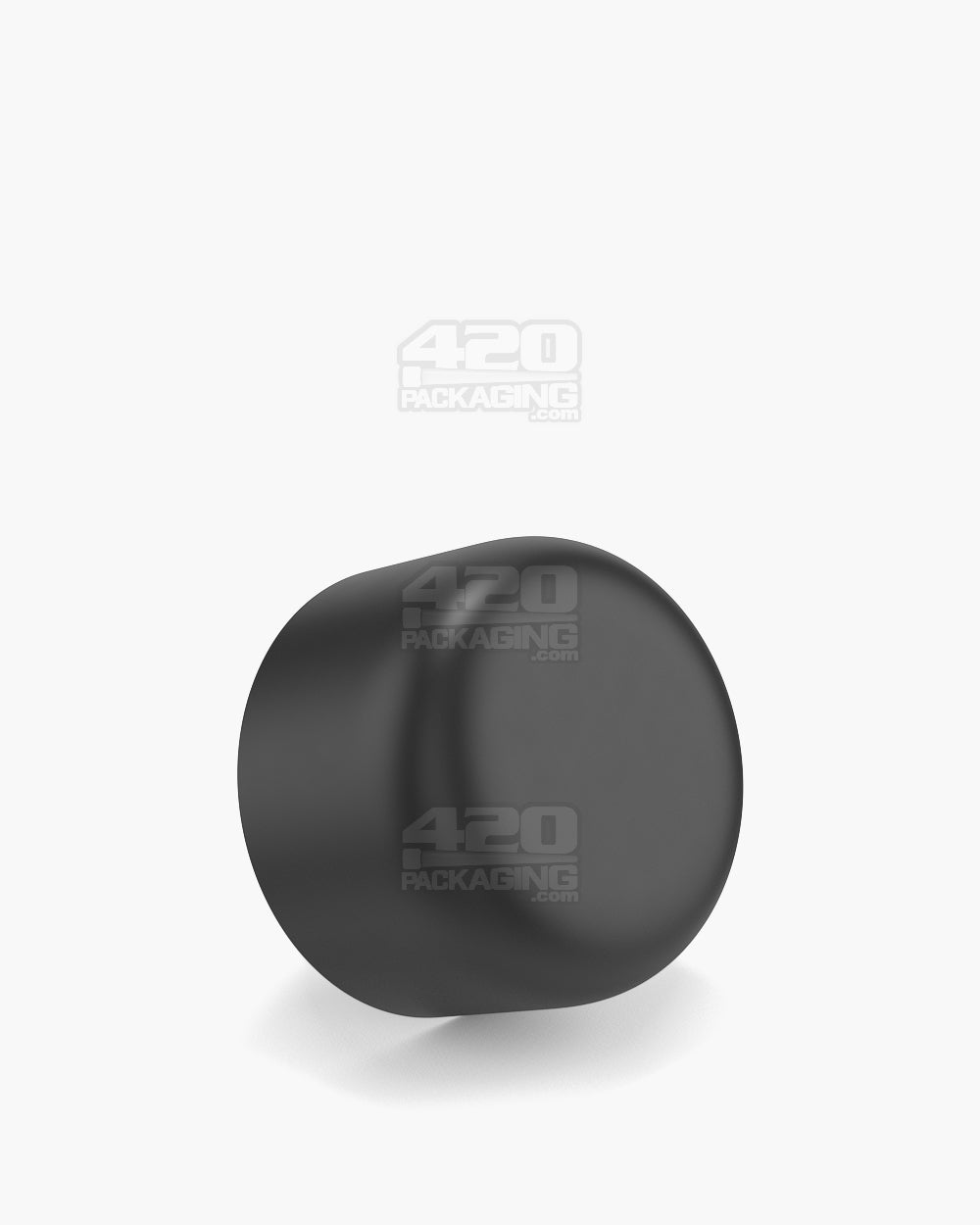POLLEN GEAR | HiLine Child Resistant Smooth Push Down & Turn Plastic Dome Caps w/ 3-Layer Liner | 52mm - Matte Black - 72 Count