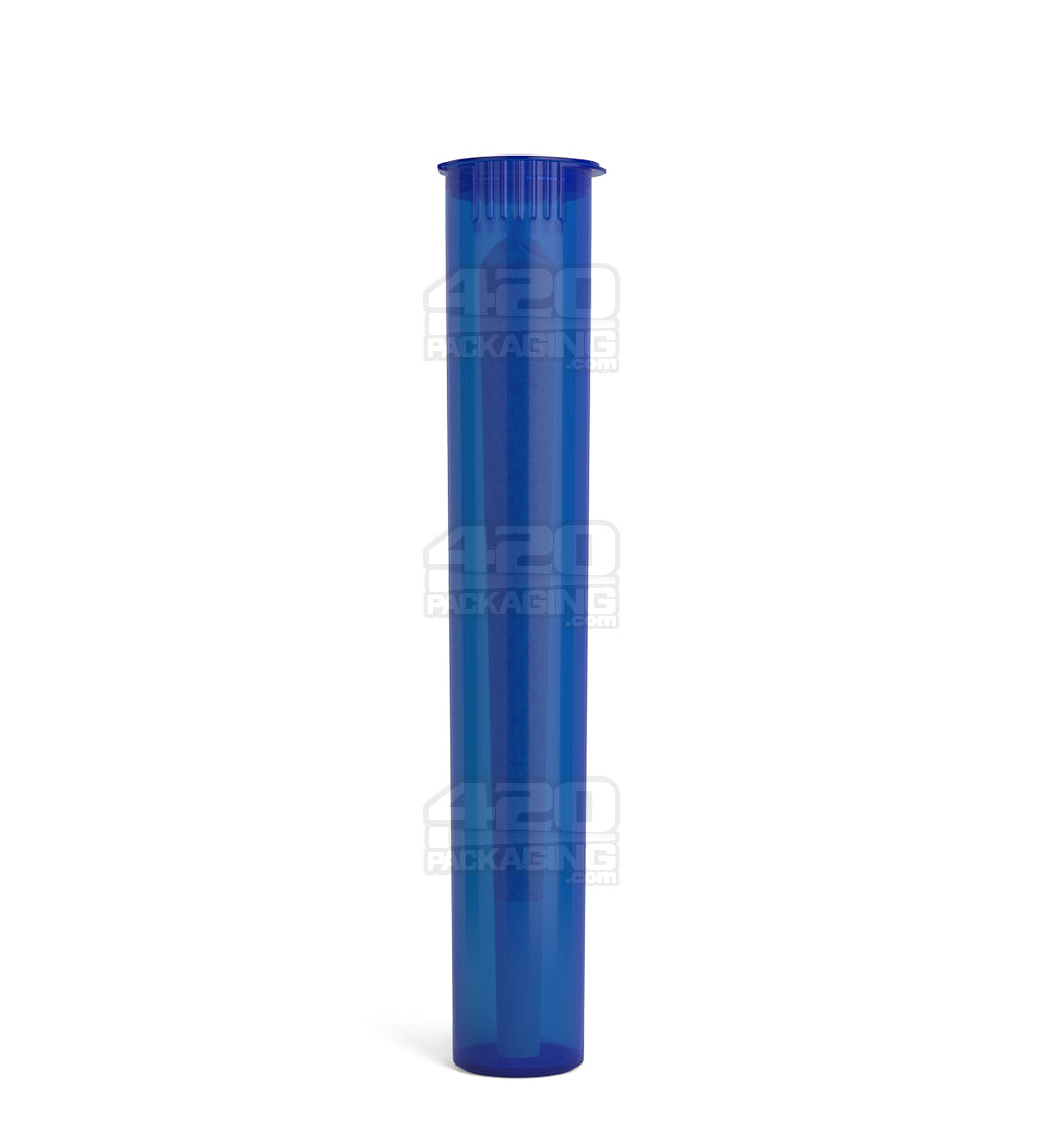 Child Resistant | King Size Pop Top Translucent Plastic Pre-Roll PCR Tubes | 116mm - Blue - 1000 Count