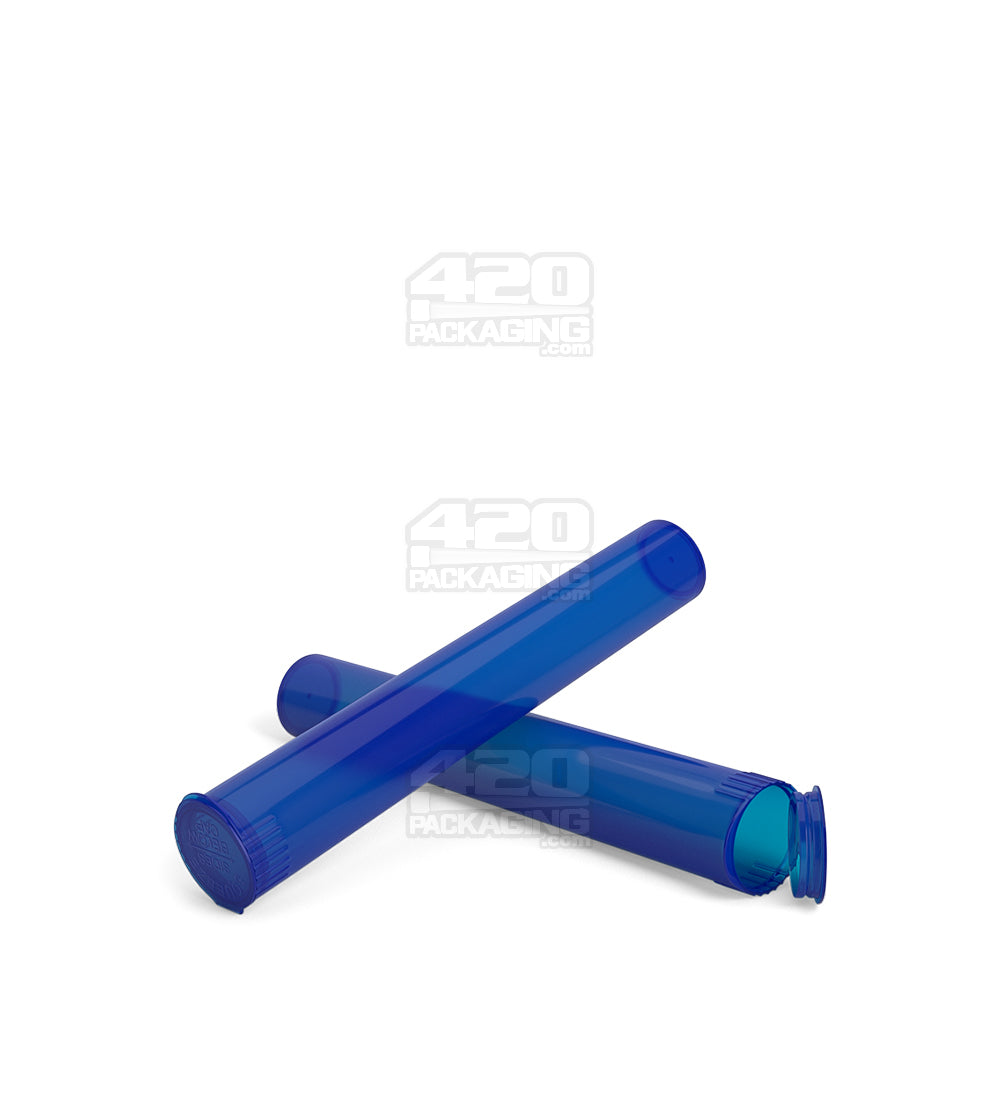 Child Resistant | King Size Pop Top Translucent Plastic Pre-Roll PCR Tubes | 116mm - Blue - 1000 Count