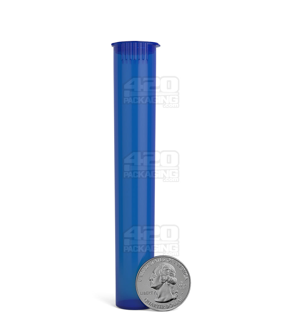 Child Resistant | King Size Pop Top Translucent Plastic Pre-Roll PCR Tubes | 116mm - Blue - 1000 Count