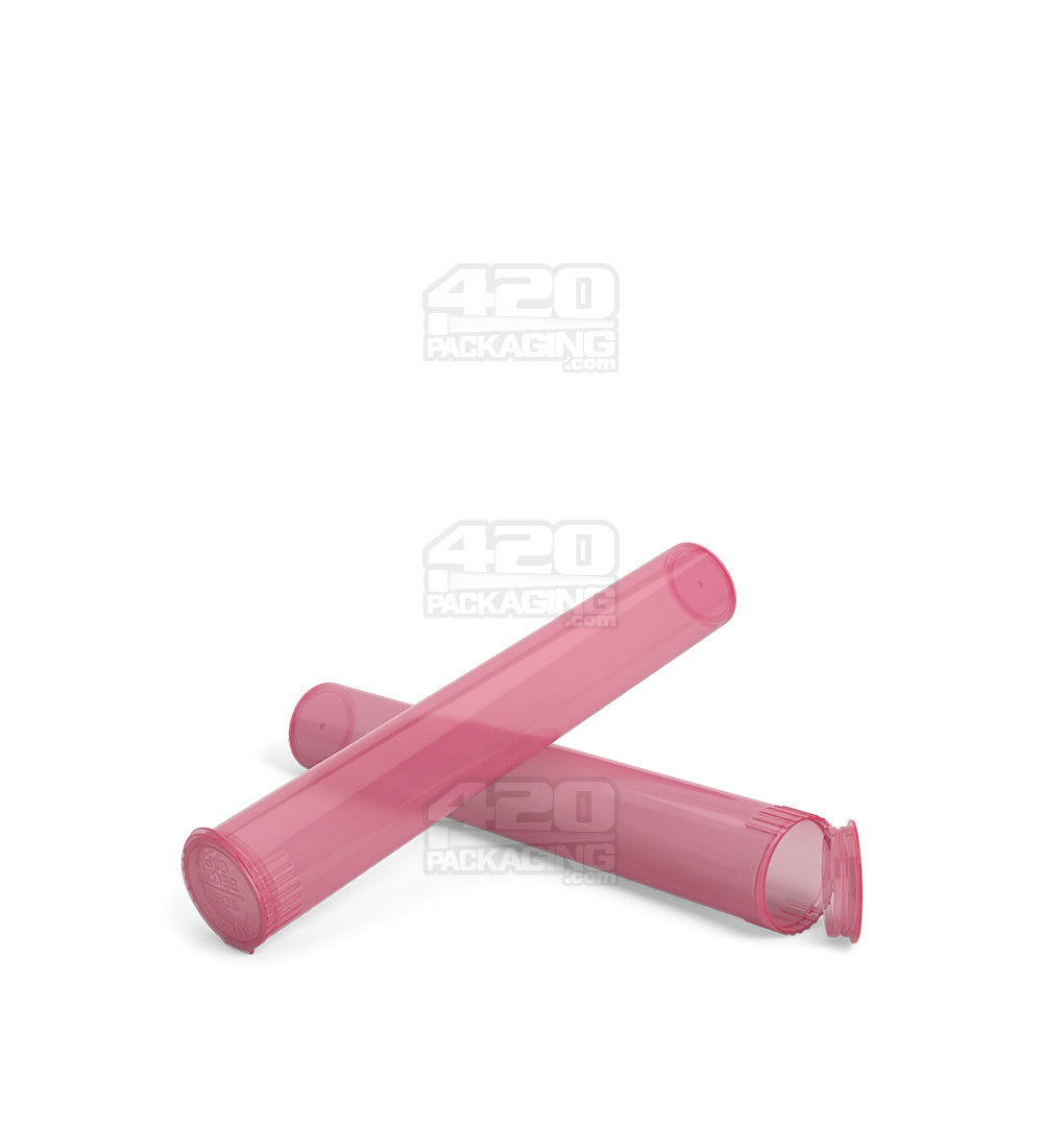 Child Resistant | King Size Pop Top Translucent Plastic Pre-Roll PCR Tubes | 116mm - Pink - 1000 Count