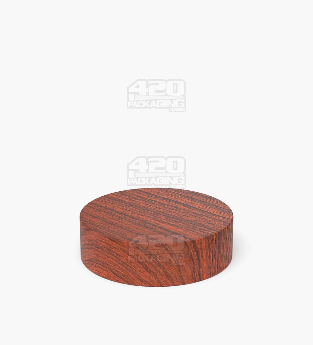 53mm Flat Push Down and Turn Plastic CR Caps with Foam Liner - Redwood - 120/Box - 3