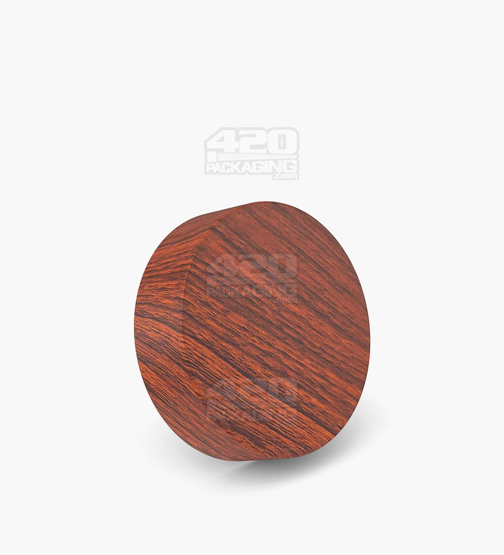 53mm Flat Push Down and Turn Plastic CR Caps with Foam Liner - Redwood - 120/Box - 1