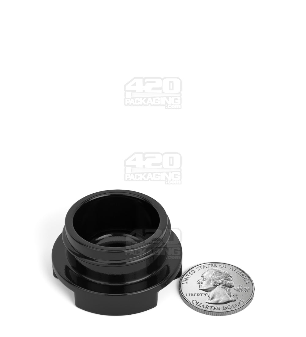 GROW PACK SUPPLY | Child Resistant Black Glass GPS Easy-Grip Concentrate Containers and Glossy White Cap | 28mm - 9mL - 320 Count