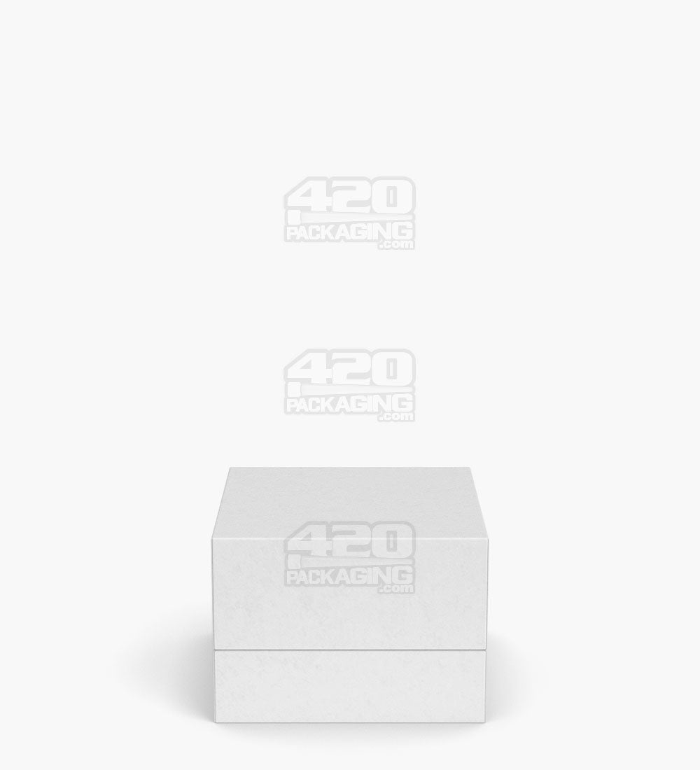 Child Resistant | 100% Recyclable Magnetic Qube Concentrate Container Cardboard Box w/ Foam Interior | 35mm - White - 100 Count