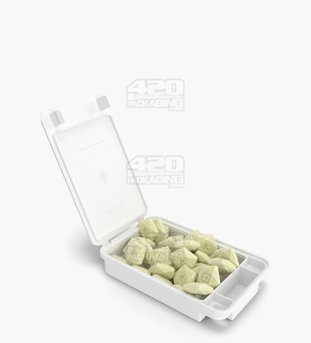 POLLEN GEAR | Child Resistant SnapTech Pre-Roll Case | Medium - White Plastic - 280 Count