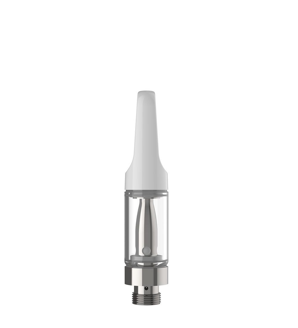CCELL TH2 - EVO Glass Vape Cartridge 0.5ml w/ Snap Fit White Plastic Mouthpiece Connection 100/Box - 3