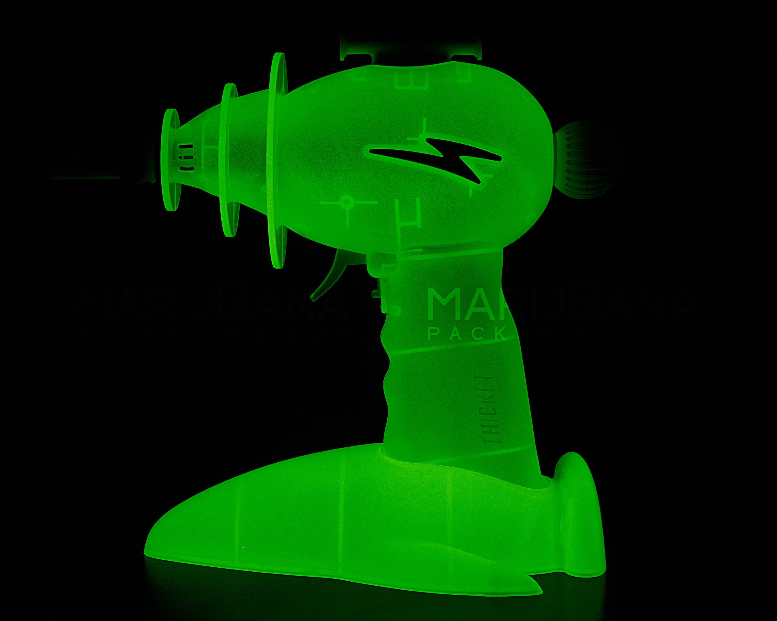 THICKET | Glow-in-the-Dark Space Gun Torch | 9in Tall - No Butane - Green