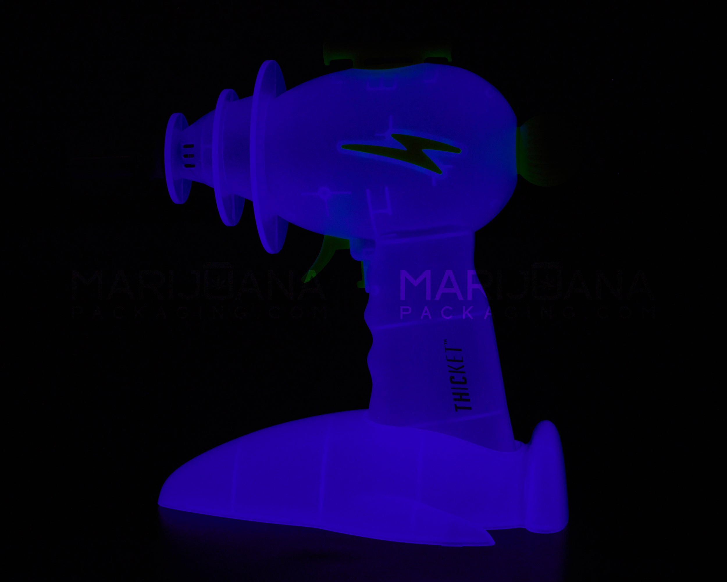 THICKET | Glow-in-the-Dark Space Gun Torch | 9in Tall - No Butane - Purple